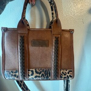 Brown Leopard Print Women's Bag